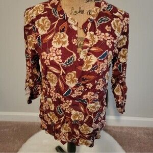 Daniel Rainn floral long-sleeved top